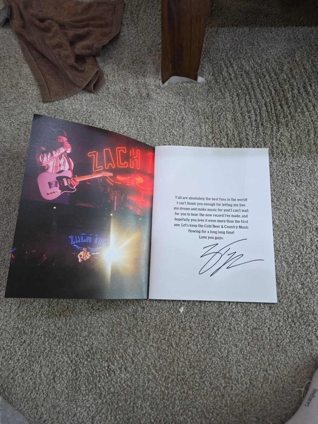 Zach Top cold beer /country music photo journal Vol. 1 Signed, изображение 3