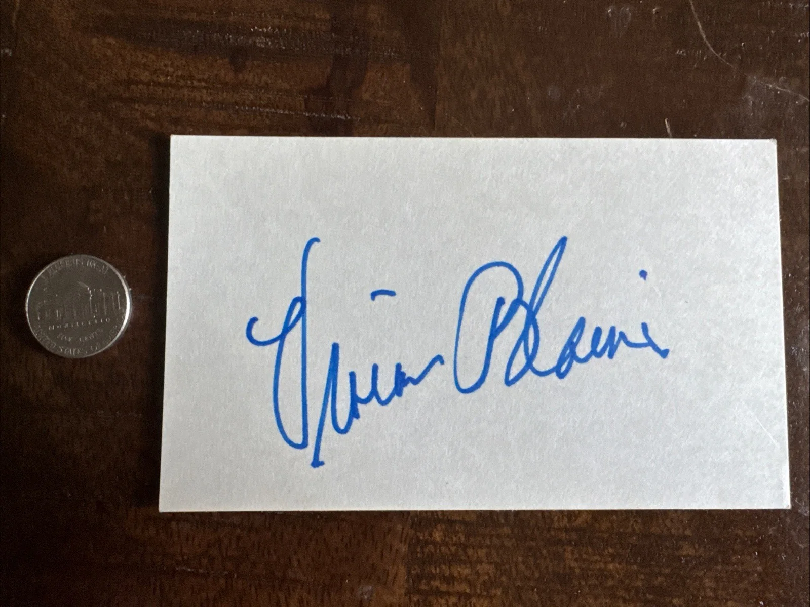 Vivian Blaine — Vivian Blaine AUTOGRAPHED Signed 3x5 Index Card Guys and Dolls Died 1995, image 2