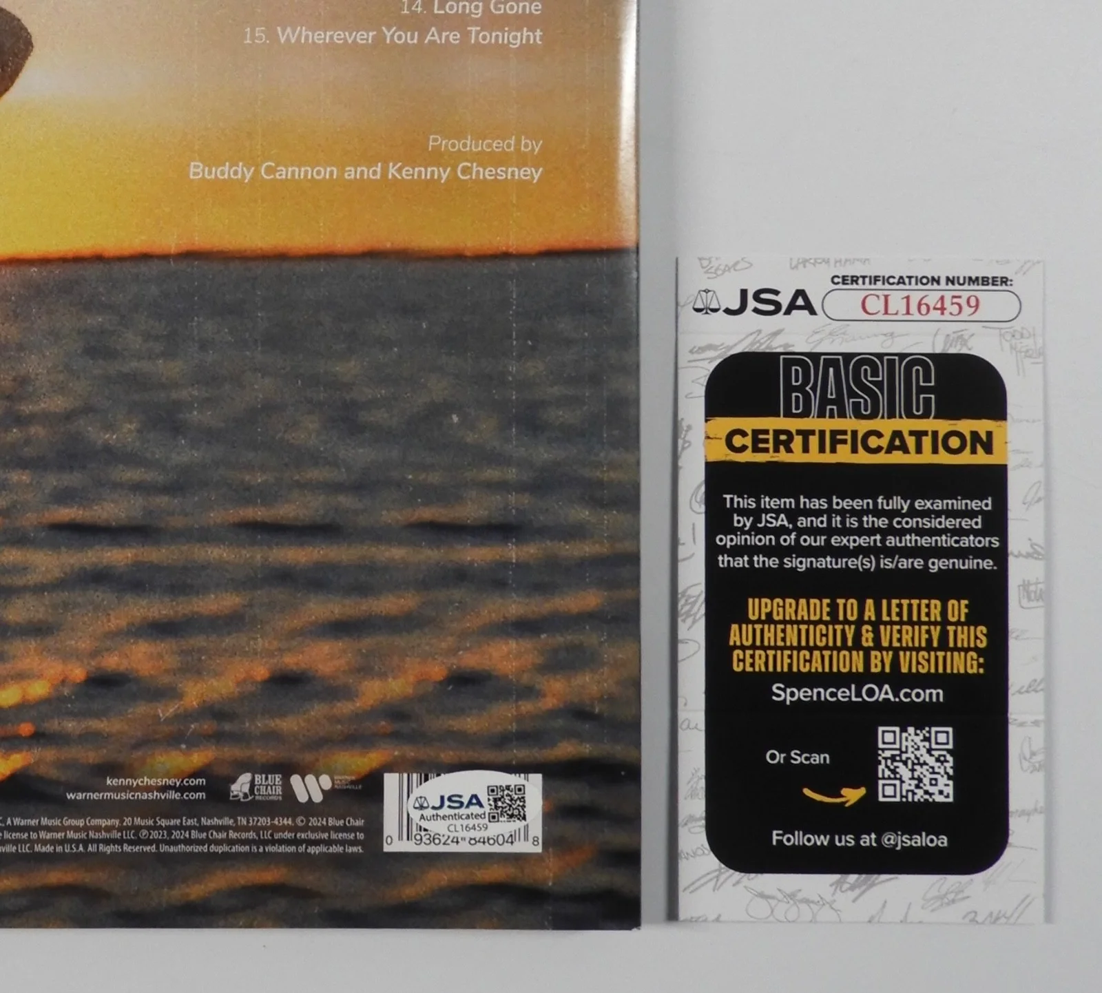 Kenny Chesney JSA Signed Autograph Album Record Vinyl Born, image 3
