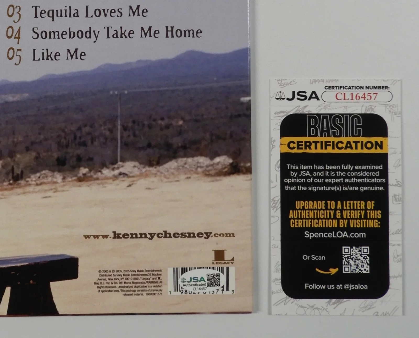 Kenny Chesney JSA Signed Autograph Album Record Vinyl The Road And the Radio, изображение 3