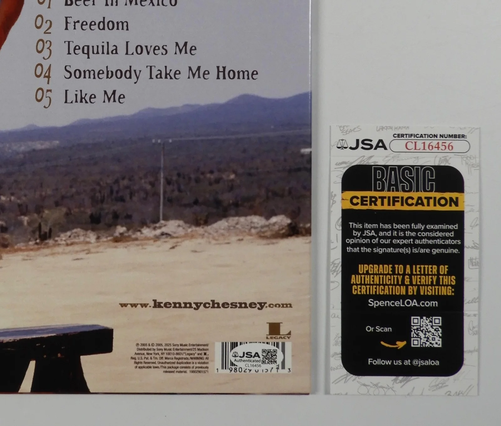Kenny Chesney JSA Signed Autograph Album Record Vinyl The Road And the Radio, изображение 3