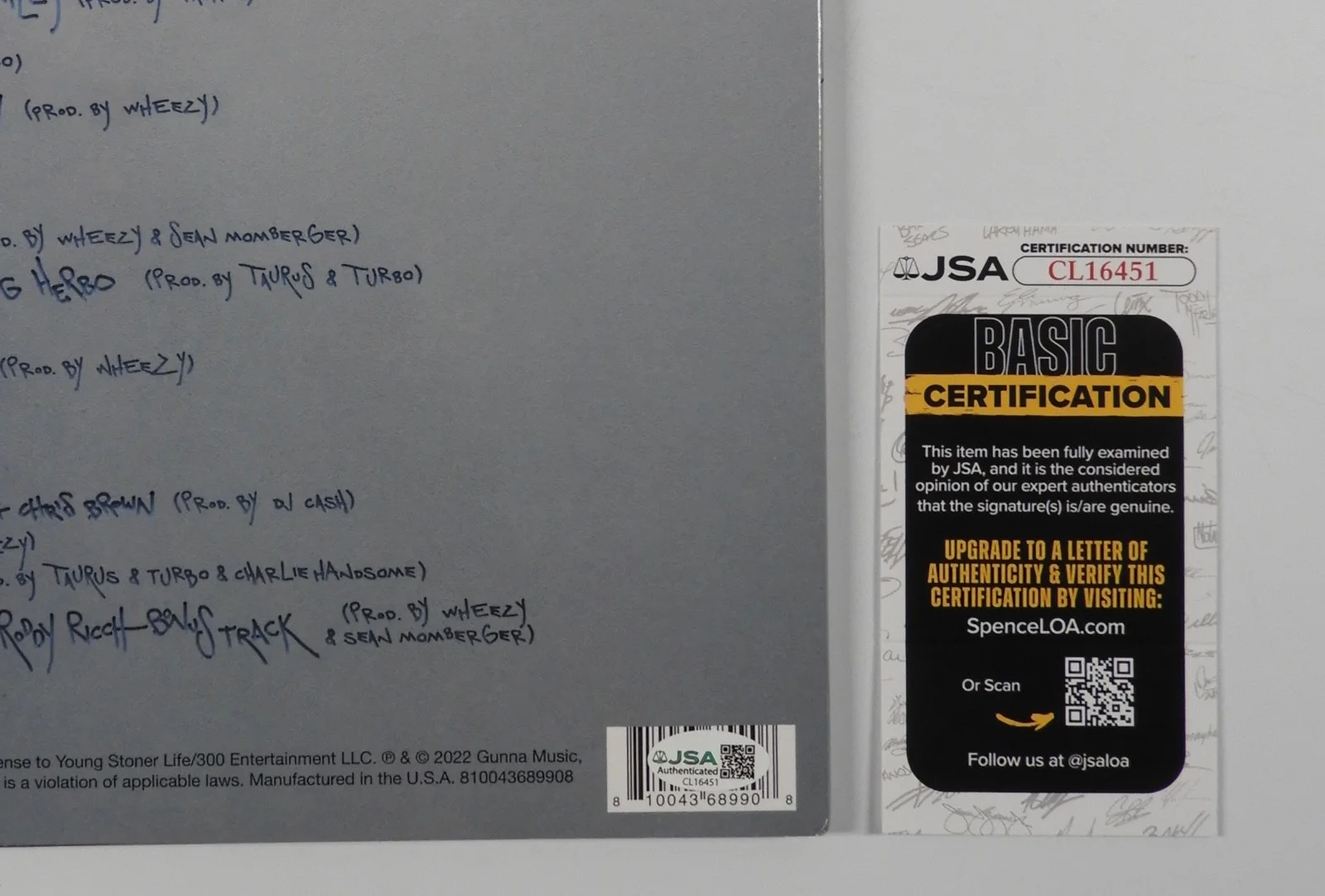 Gunna JSA Signed Autograph Record Album Vinyl DS4Ever, image 3