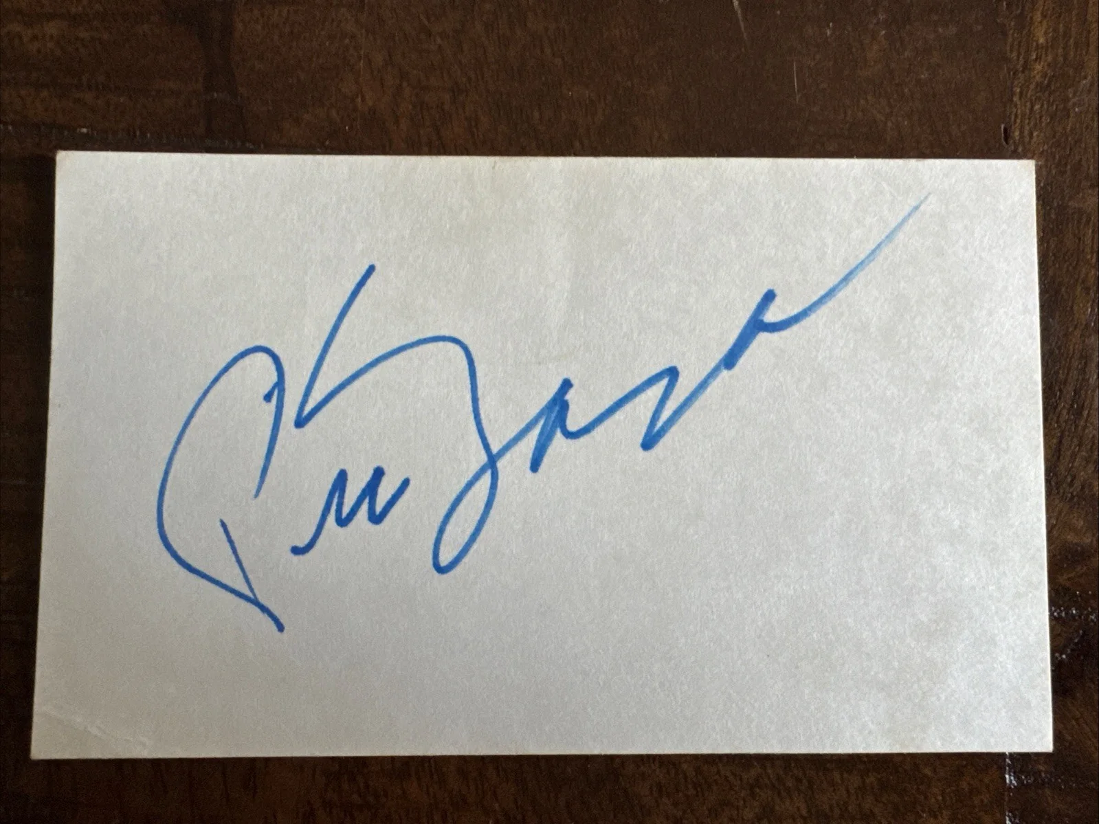Pia Zadora — Actress Pia Zadora AUTOGRAPHED Signed 3x5 Index Card Hairspray