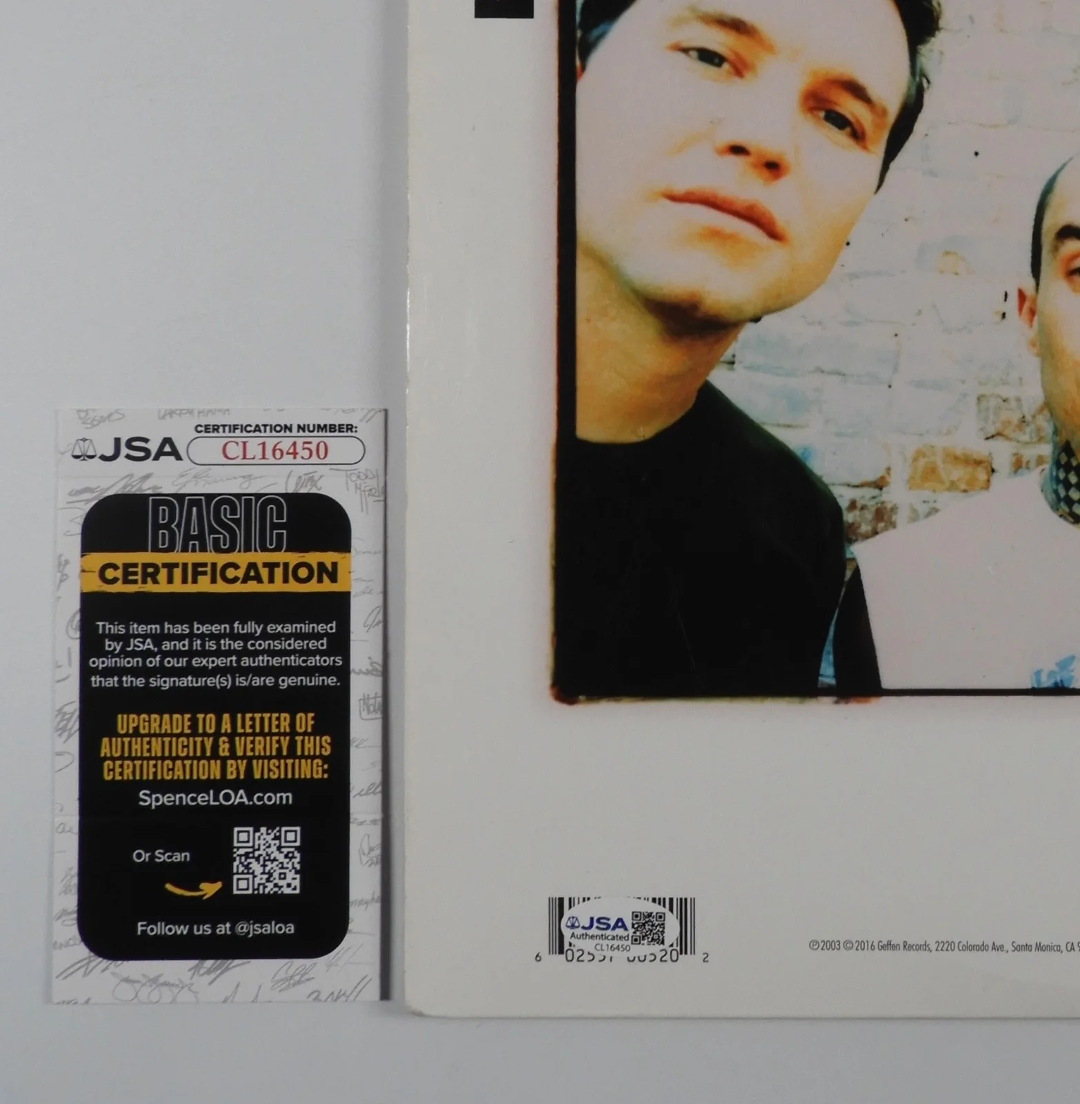 Blink 182 JSA Mark Hoppus Signed Autograph Album Vinyl, image 3