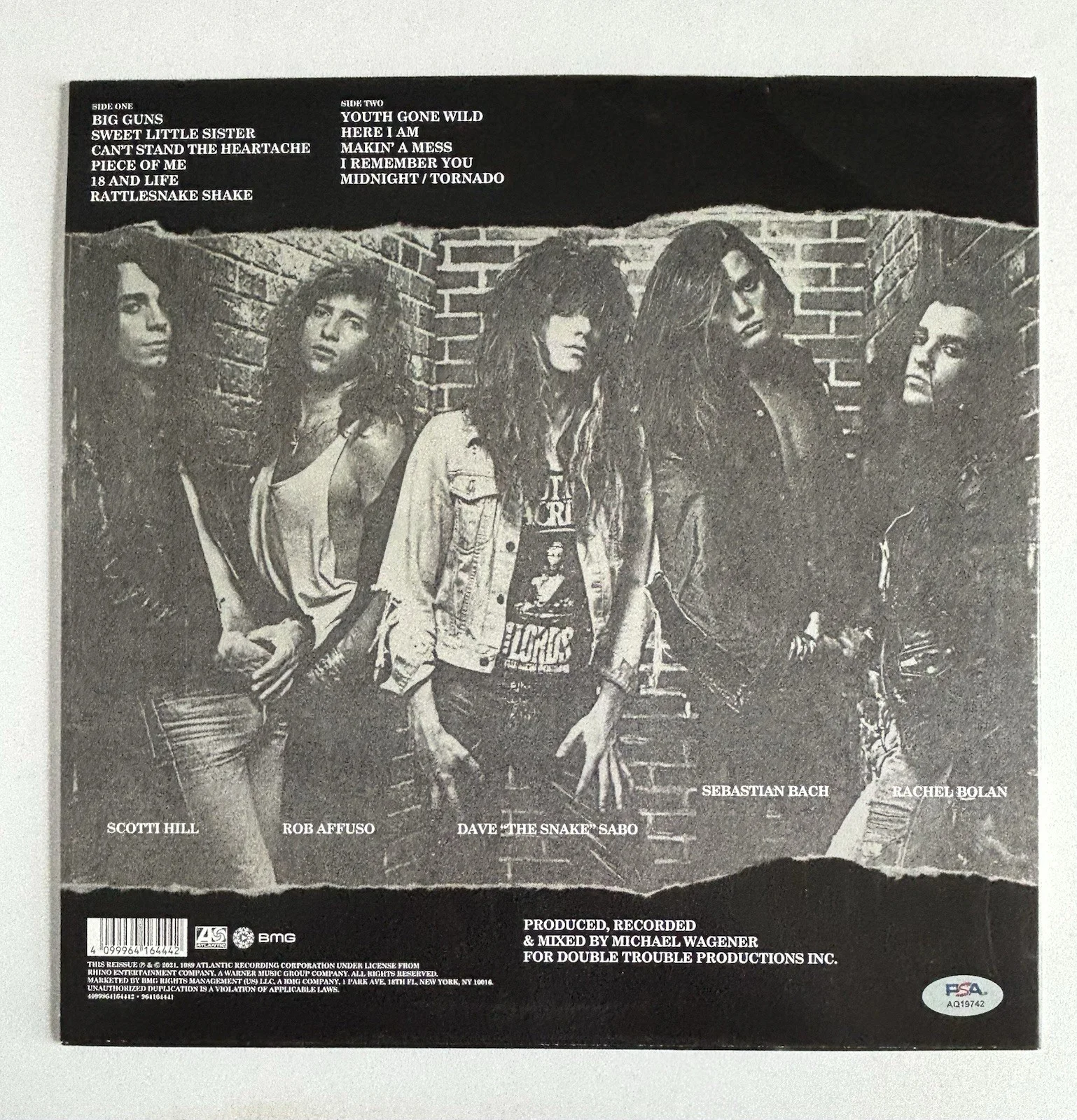 SEBASTIAN BACH Signed SKID ROW Debut NEW LP Vinyl Record Album PSA DNA COA, изображение 4