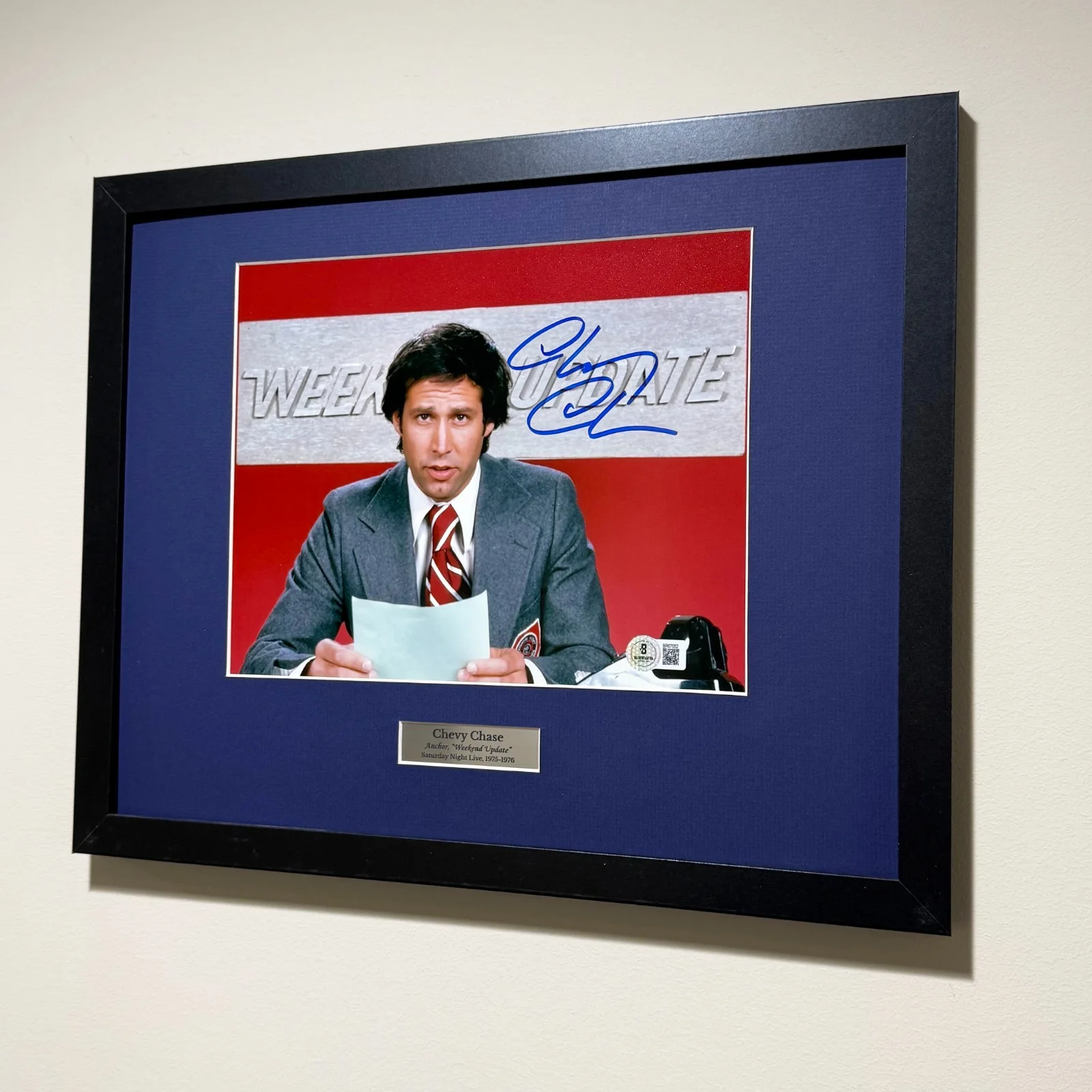 Chevy Chase — CHEVY CHASE SIGNED SNL WEEKEND UPDATE PHOTO | BAS AUTHENTICATED, image 3
