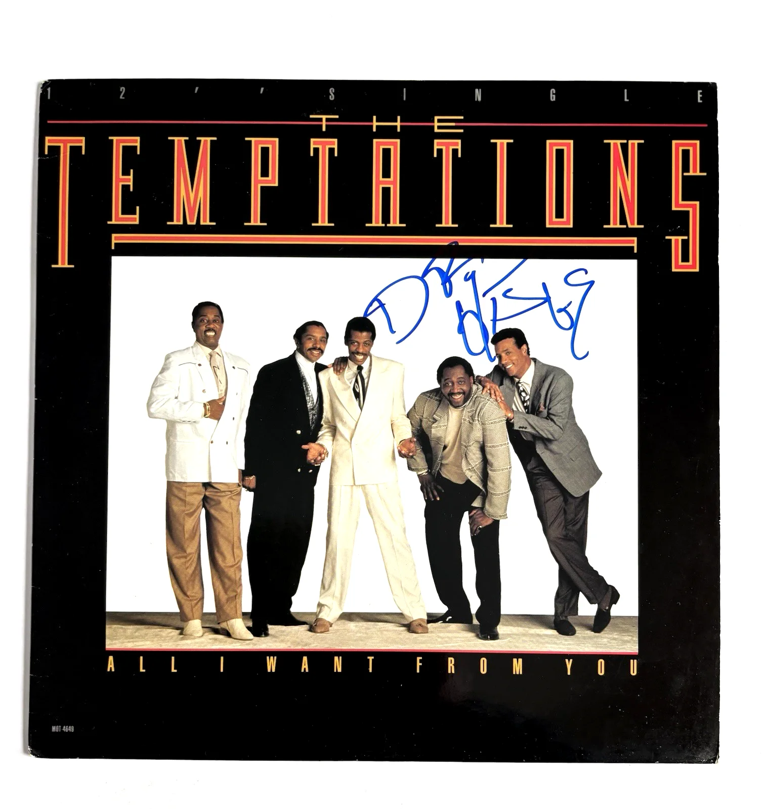 OTIS WILLIAMS Signed THE TEMPTATIONS LP Vinyl Record Album PSA DNA COA, image 2