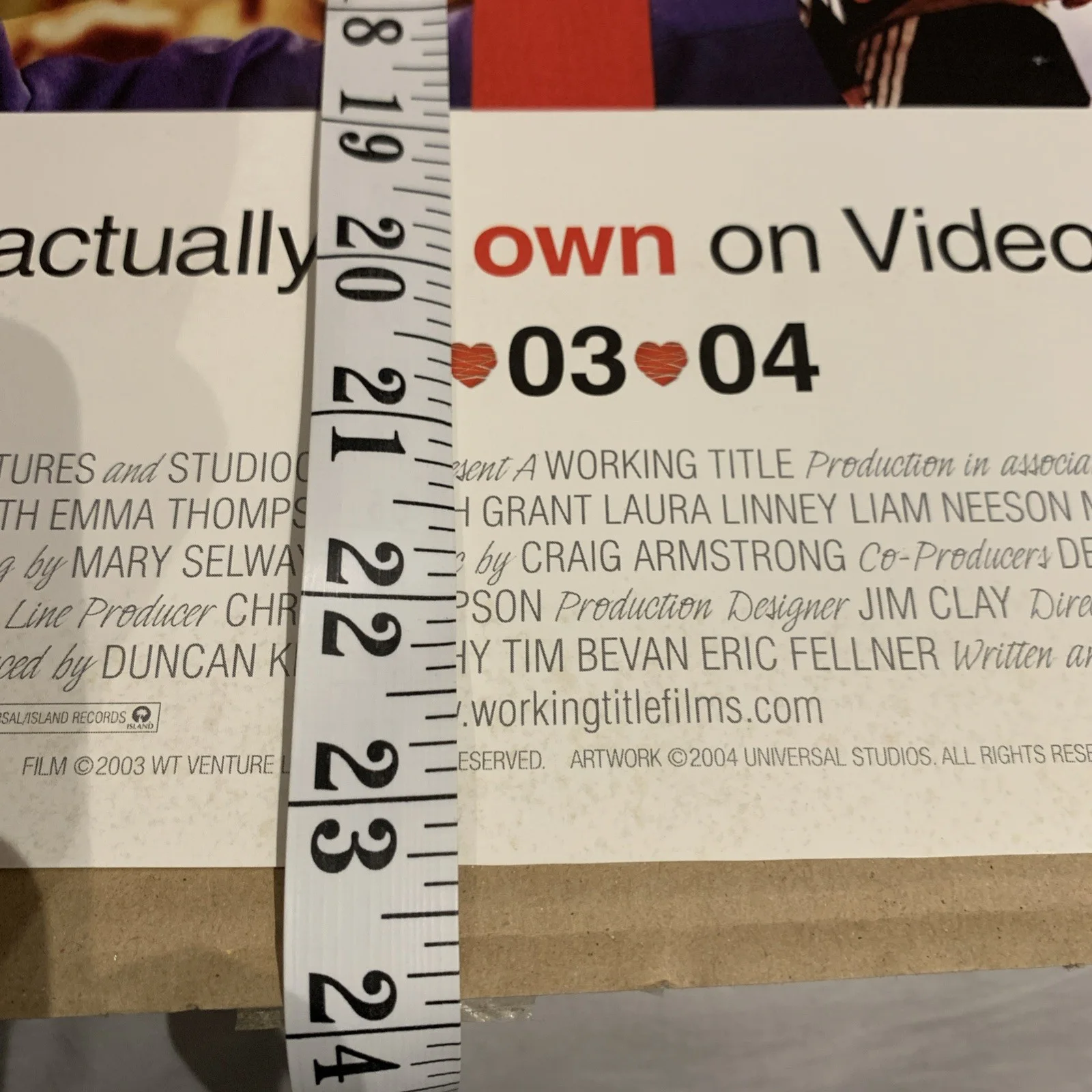 LOVE ACTUALLY ORIGINAL rare 2004 MOVIE POSTER, image 5