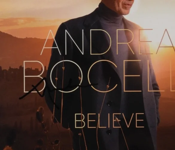Andrea Bocelli JSA Signed Autograph Record Album Vinyl Believe, изображение 2