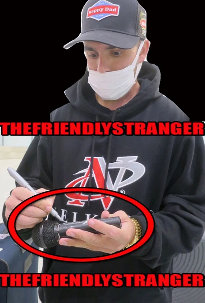 KYLE FORGEARD — Kyle Forgeard signed "FULL SEND" Microphone EXACT PROOF Happy Dad NELK Boys COA, image 2