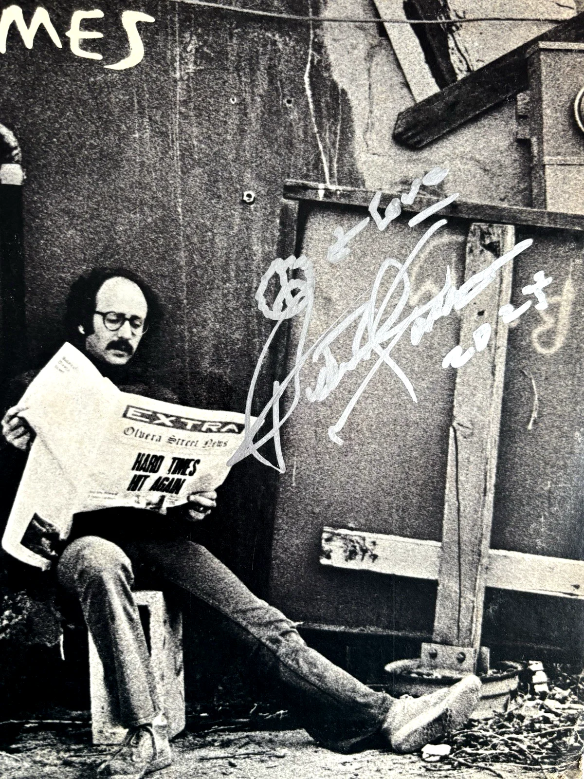 PETER YARROW Signed HARD TIMES Vinyl LP PSA DNA COA Peter Paul & Mary, image 3