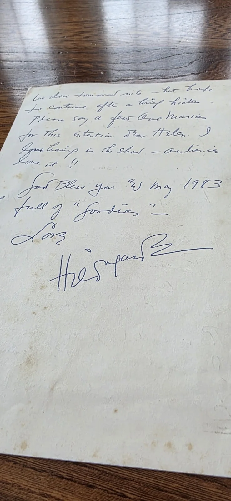 Hildegarde — HILDEGARDE - AUTOGRAPH LETTER DOUBLE SIDED, image 3