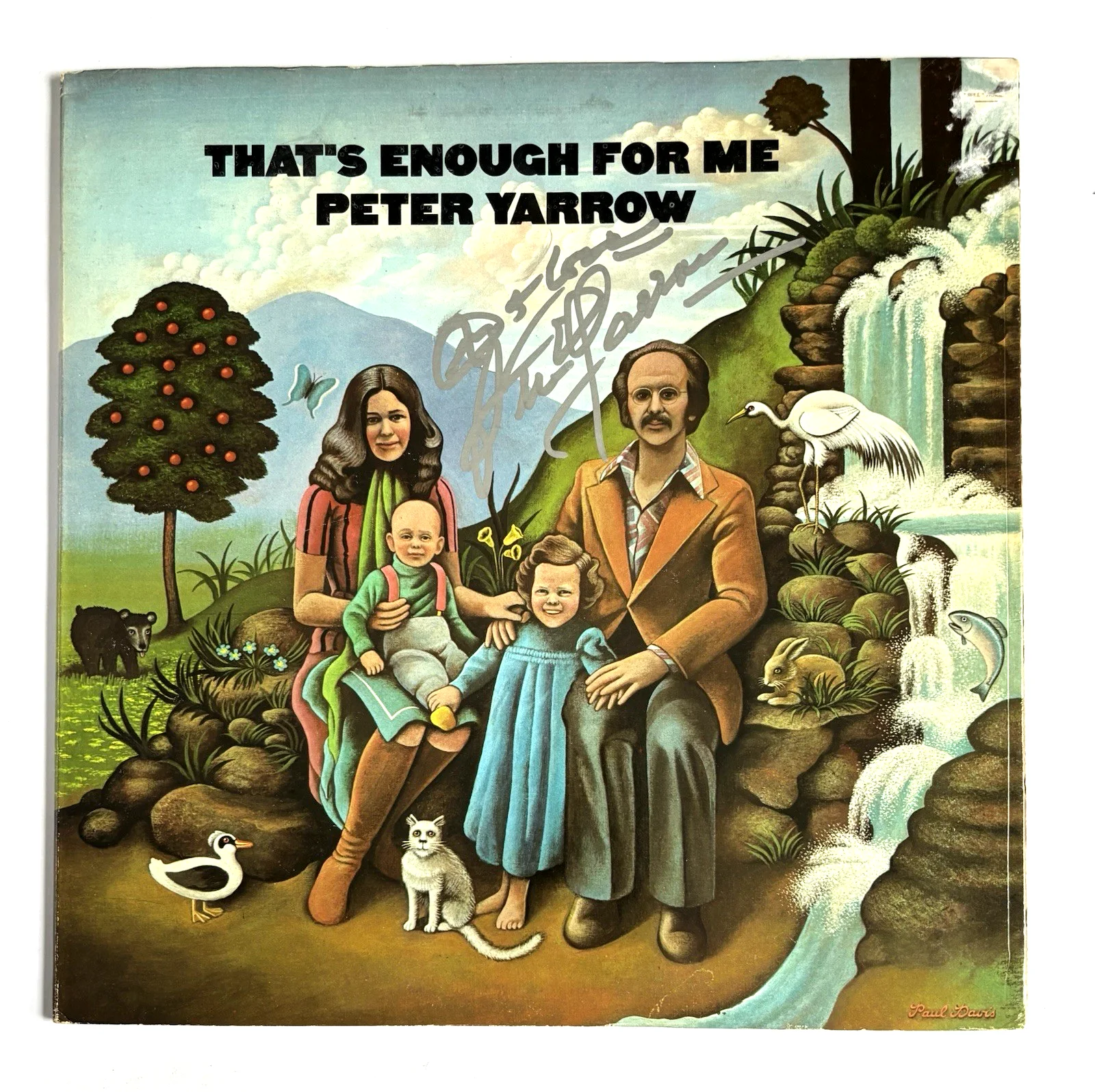 PETER YARROW Signed THAT’S ENOUGH FOR ME Vinyl LP PSA DNA COA Peter Paul & Mary, изображение 2
