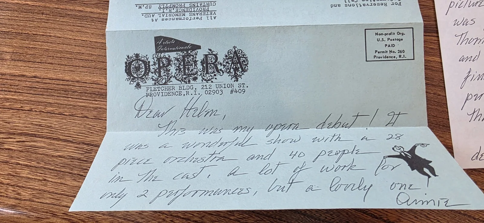 Anne Russell Singer / Actress Signed letters, image 2