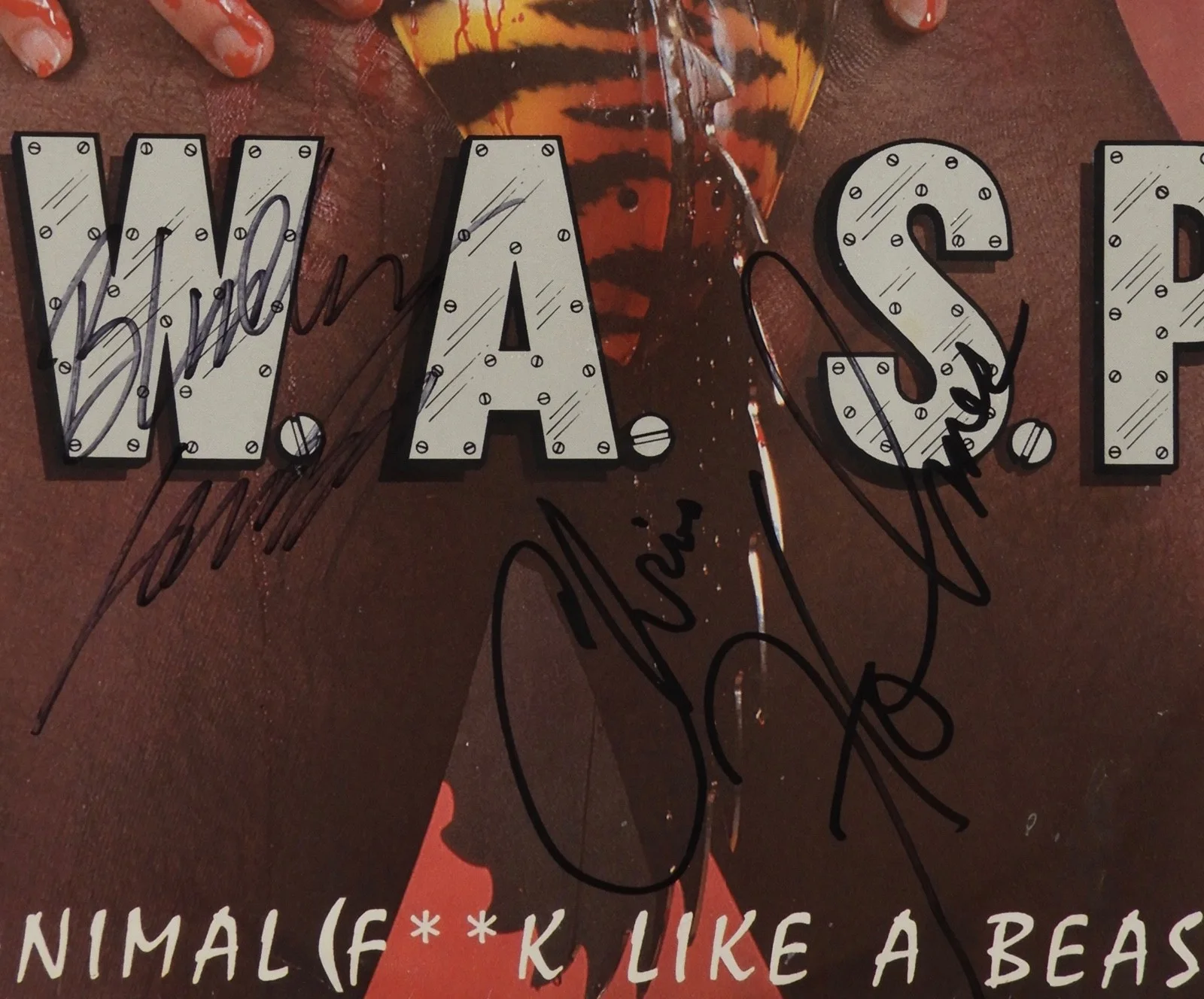 WASP Signed Autograph Album JSA Record Vinyl Blackie Lawless +, изображение 2