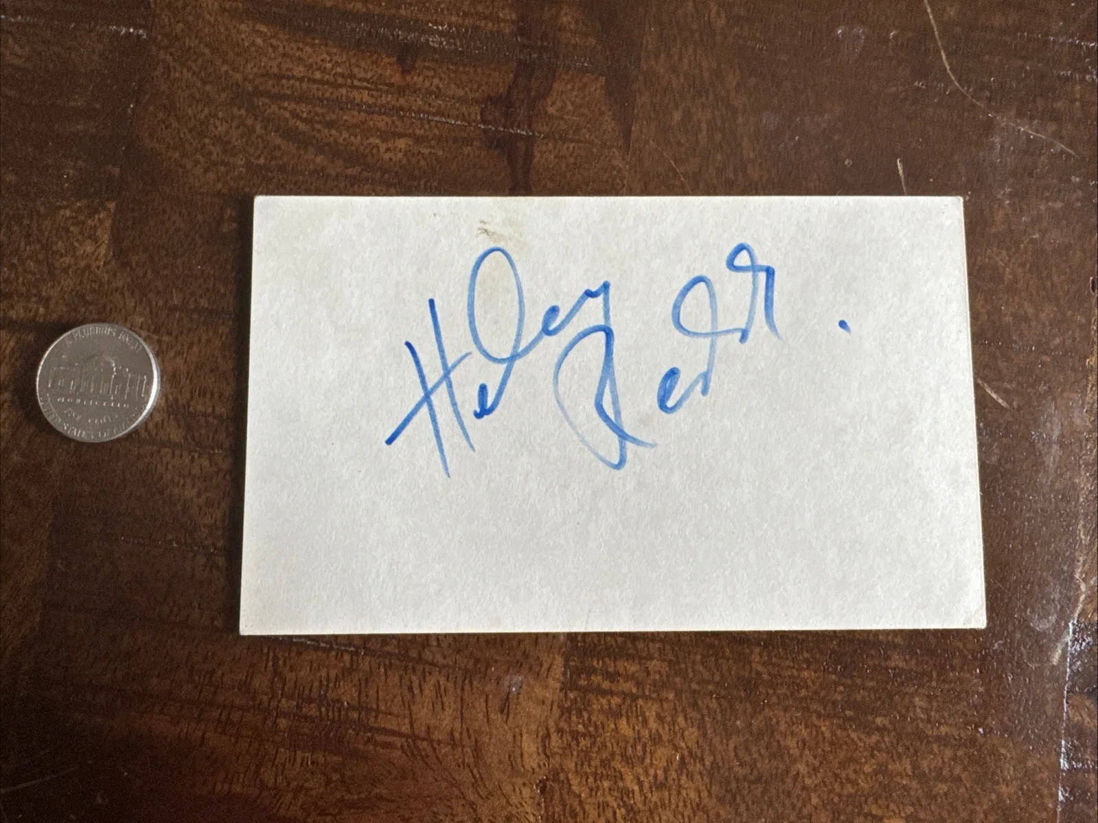 Helen Reddy SIGNED Autographed 3x5 Card Singer I Am Woman DIED 2020, изображение 2