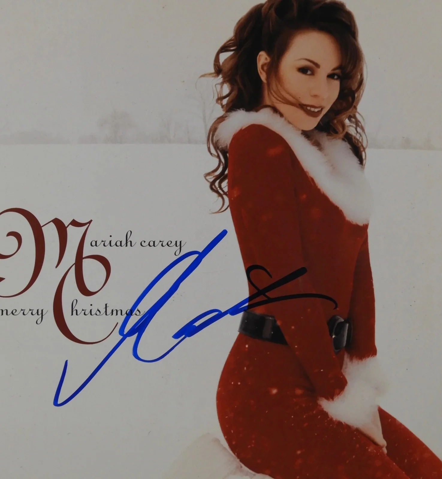 Mariah Carey JSA Signed Autograph Album Vinyl Record Merry Christmas, image 2