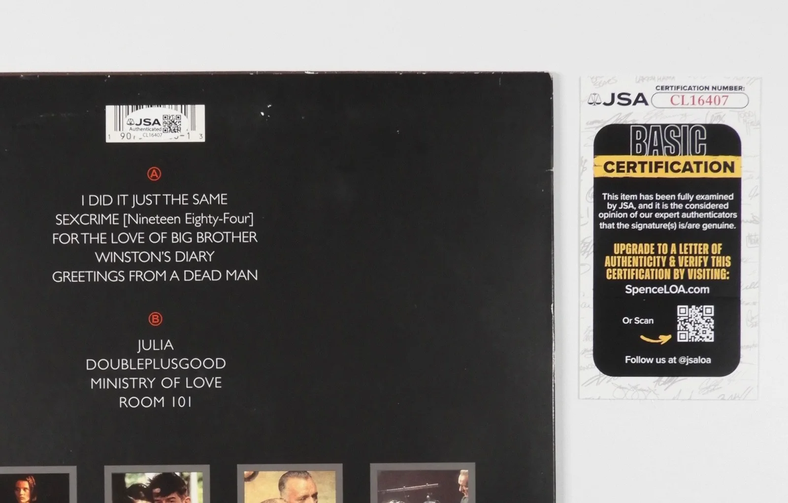 Annie Lennox Signed Autograph Album JSA Record Vinyl Eurythmic 1984, image 3