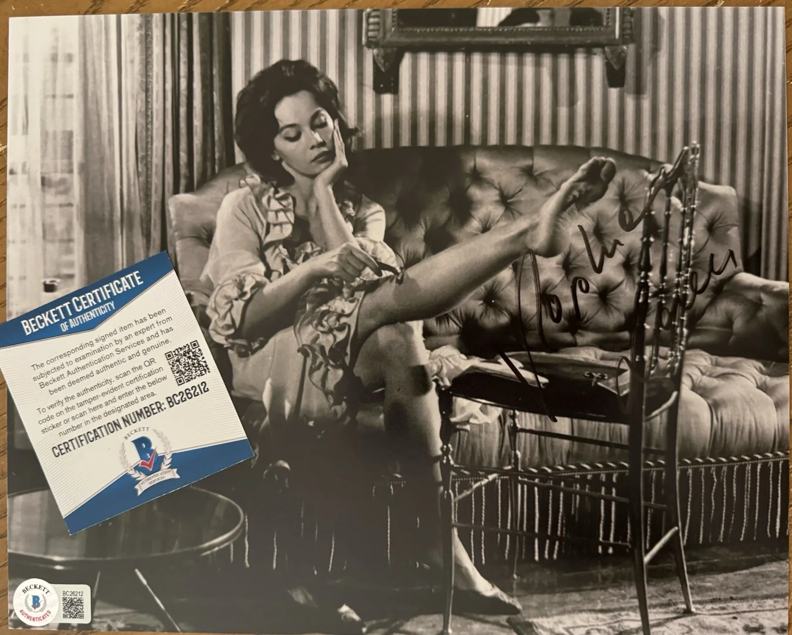 Sophia Loren — Sophia Loren Signed 8 x 10 black&white photo Sexy Italian Actress Beckett COA, изображение 3