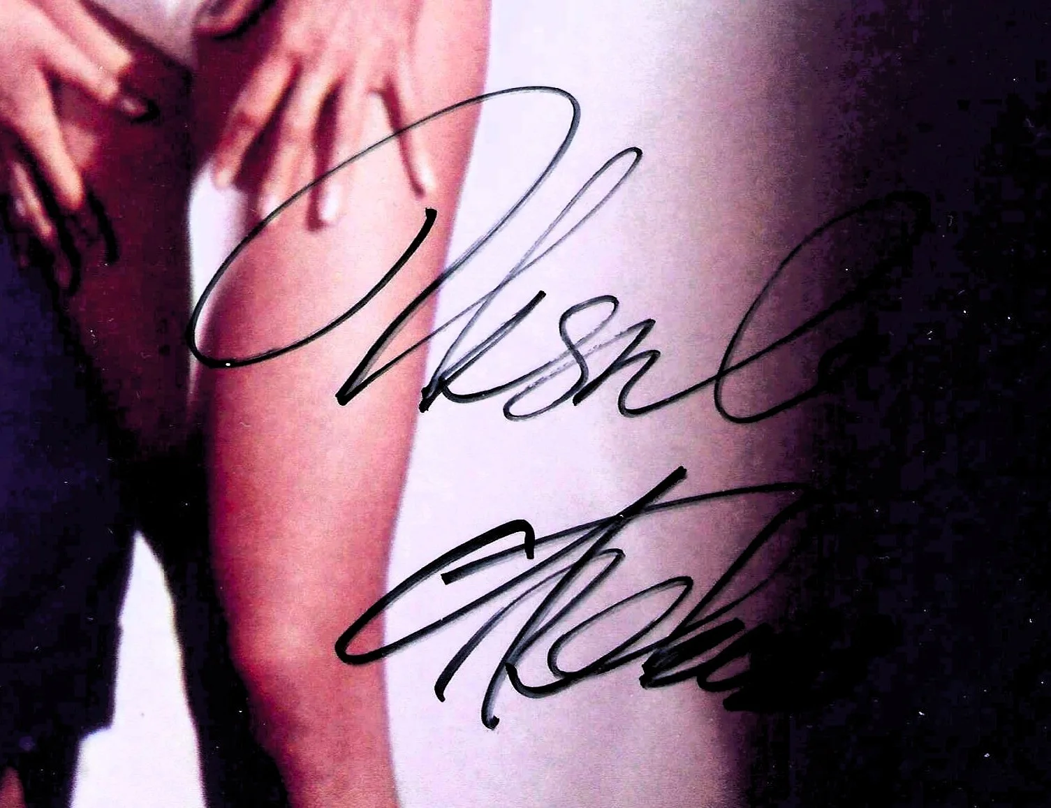 Ursula Andress SIGNED ... 8 ¼ x 11 ¾ COA DR. NO pictured with Sean Connery 007, image 2