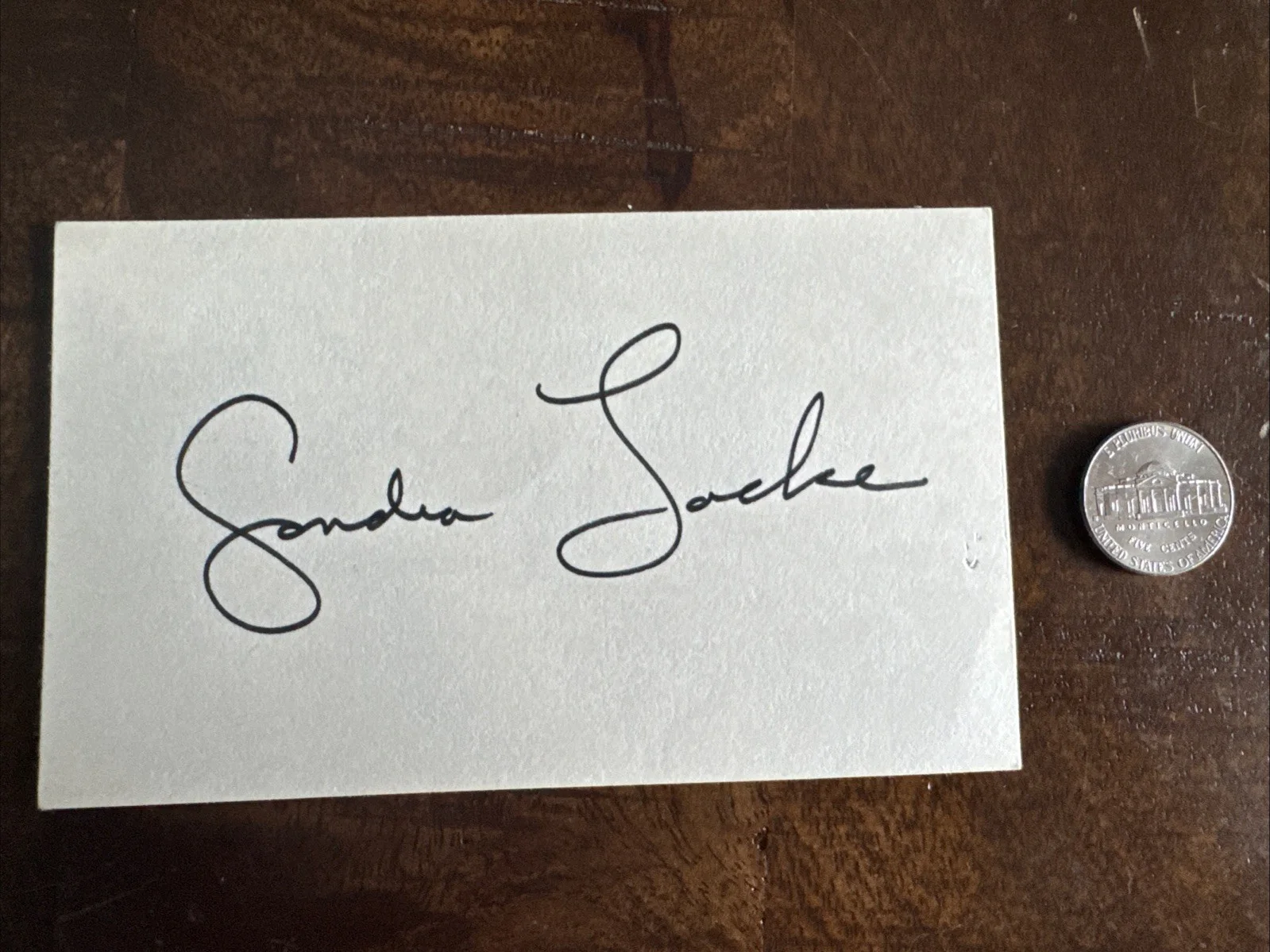 SONDRA LOCKE — SONDRA LOCKE Signed AUTOGRAPH 3 X 5 Index Card THE OUTLAW JOSEY WALES Died 2018