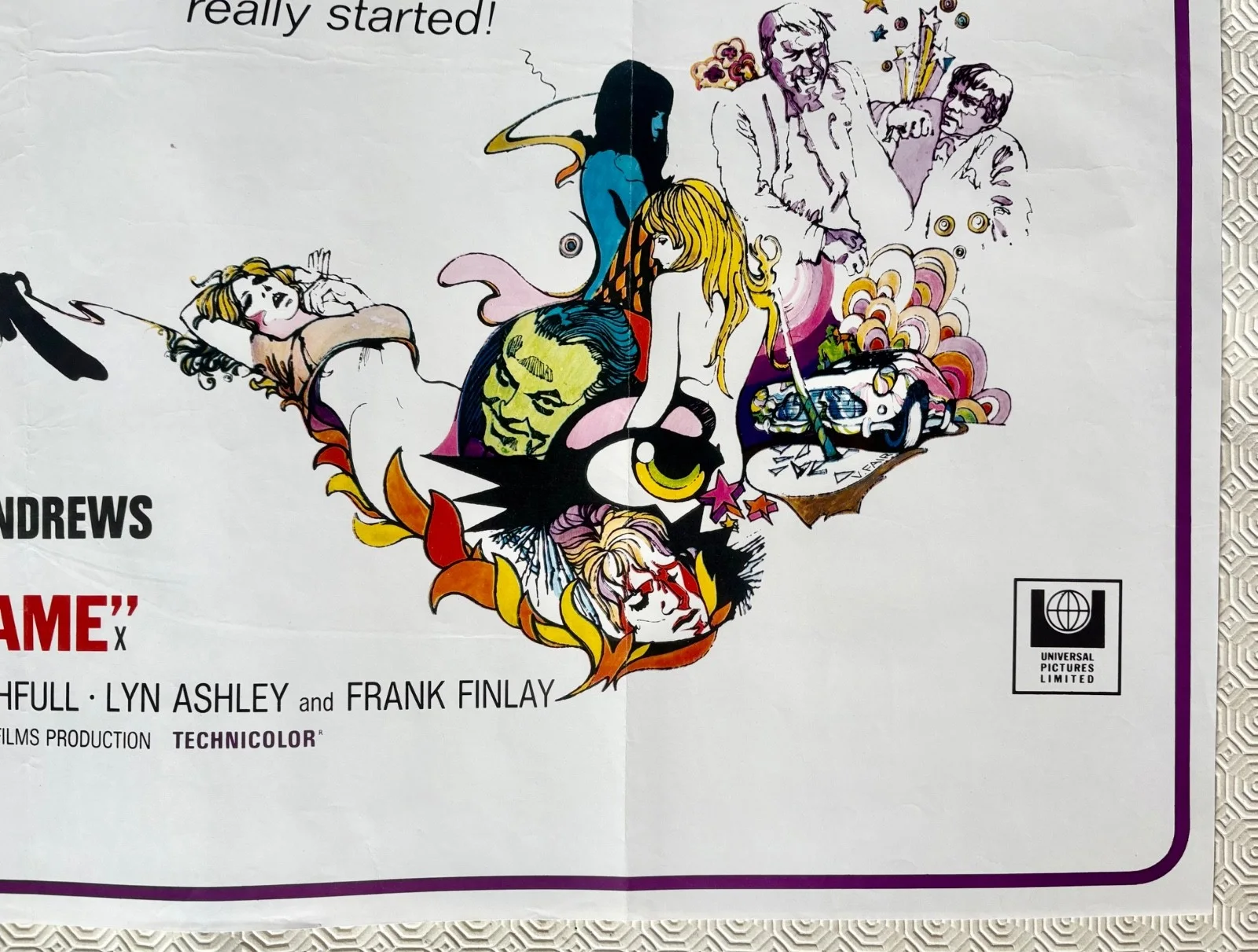 I'll Never Forget What's 'Isname Original 1967 Quad Poster Welles Reed White, image 3