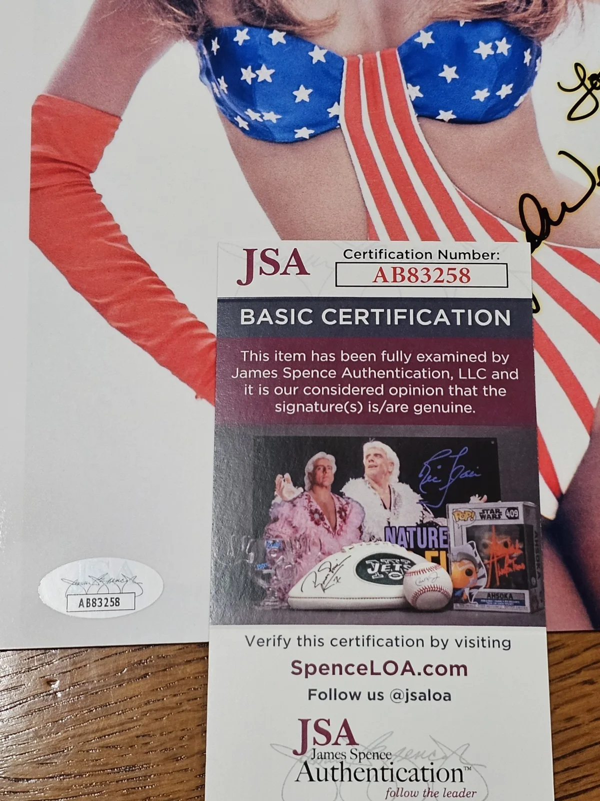 RAQUEL WELCH SIGNED JSA PHOTO AUTO, image 5