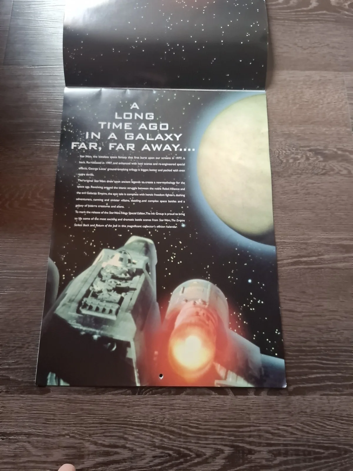 retro STAR WARS collector edition battles Calendar 1998 Double sided wall RARE, изображение 2