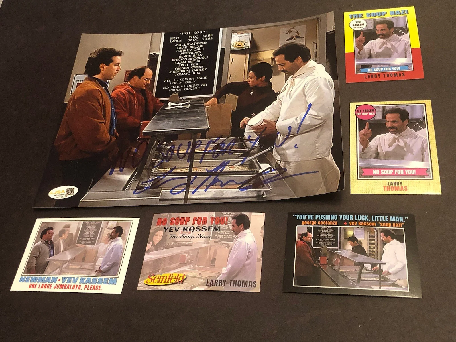 Larry Thomas — JSA Larry Thomas Signed Soup Nazi Seinfeld Autographed 8x10 Free Bonus Card 798