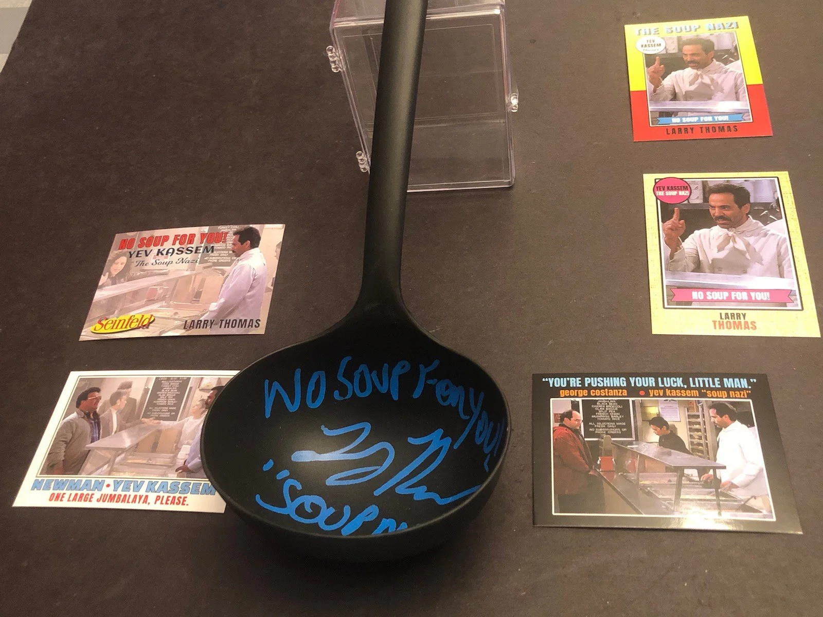 Larry Thomas — JSA Seinfeld Soup Nazi Signed Soup Ladle No Soup For You Larry Thomas FREE CARD, image 2