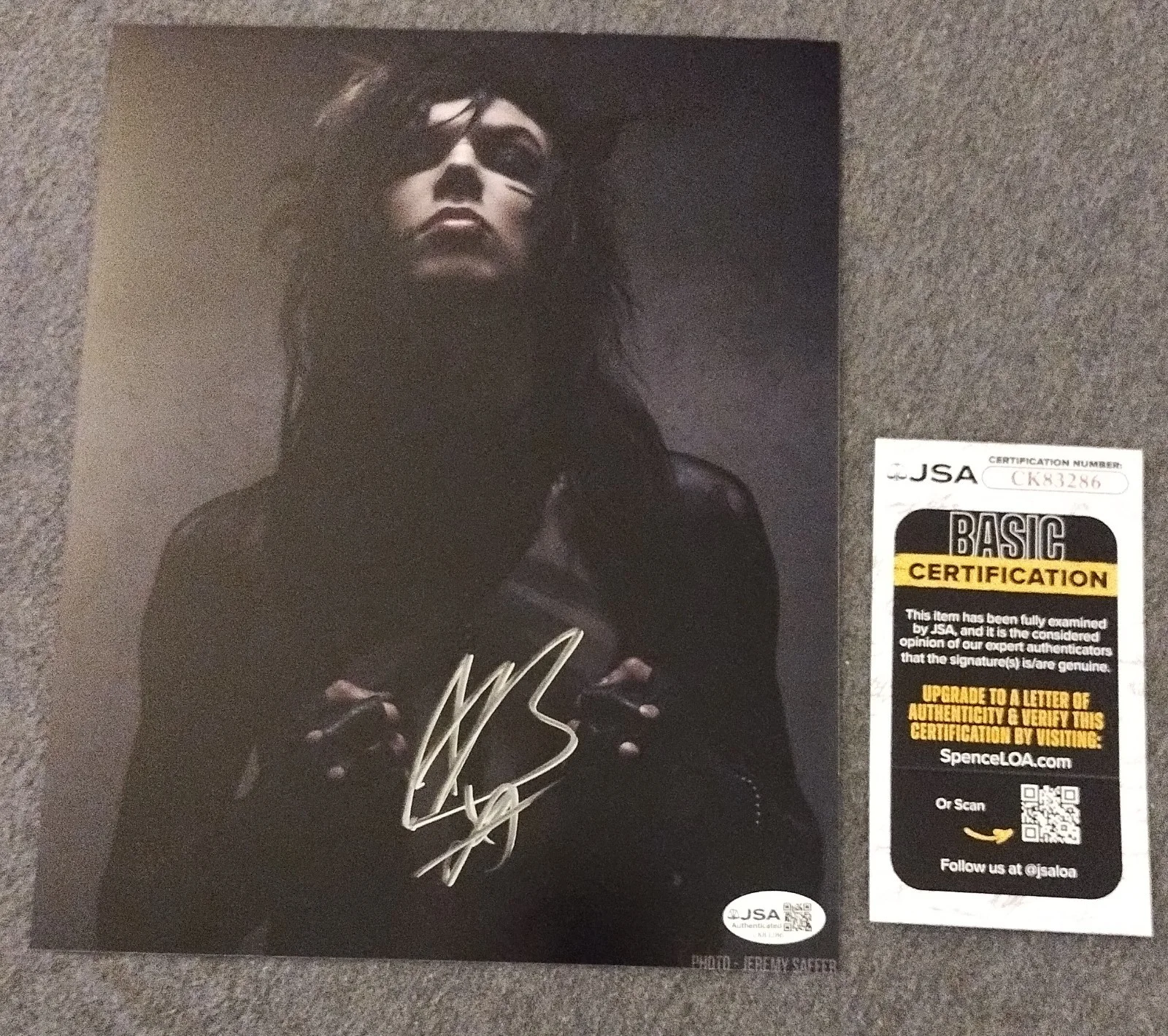 BLACK VEIL BRIDES SIGNED PHOTO ANDY BLACK THE SHADOW SIDE CD FRAMED COA JSA, image 2