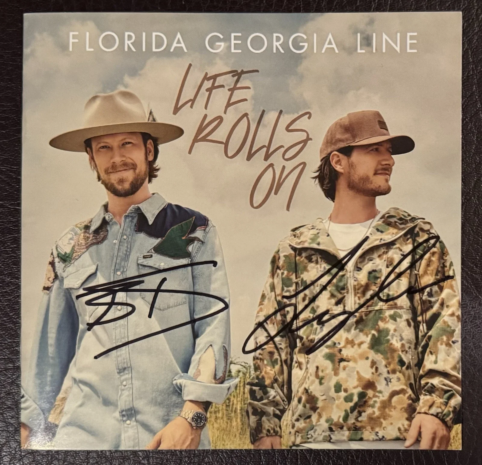Tyler Hubbard, Brian Kelley — Florida Georgia Line - “Life Rolls On” - **SIGNED** CD, image 2
