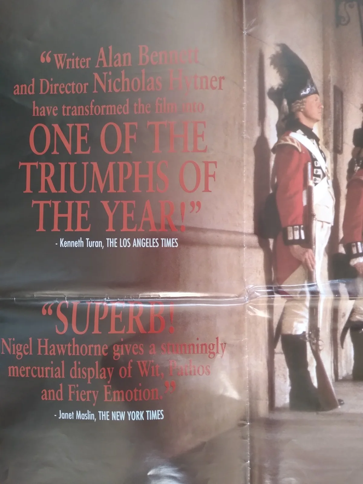 The Madness of King George original movie 1994 poster UK quad, изображение 3