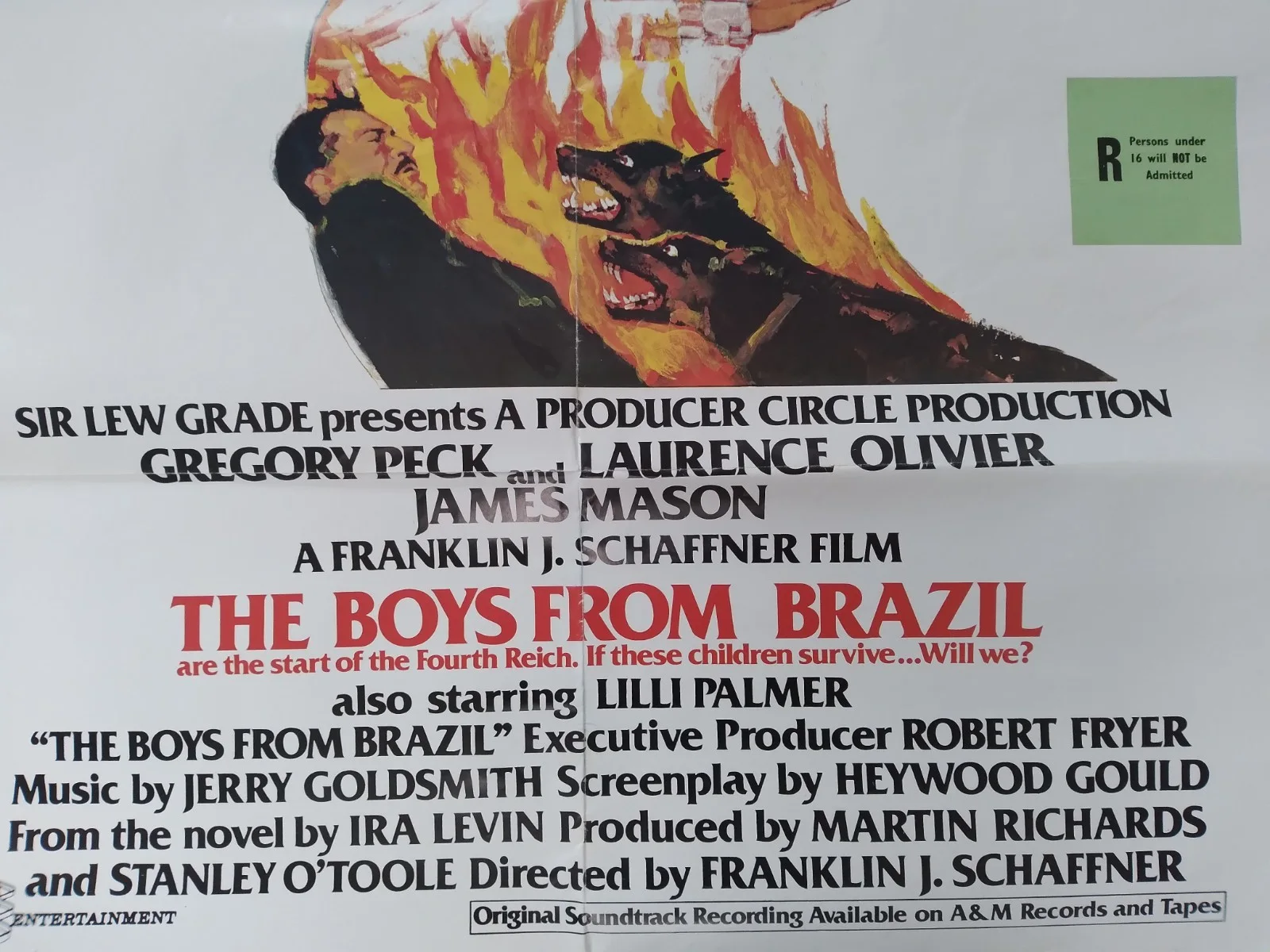 The Boys from Brazil original movie 1978 poster US one sheet, изображение 2