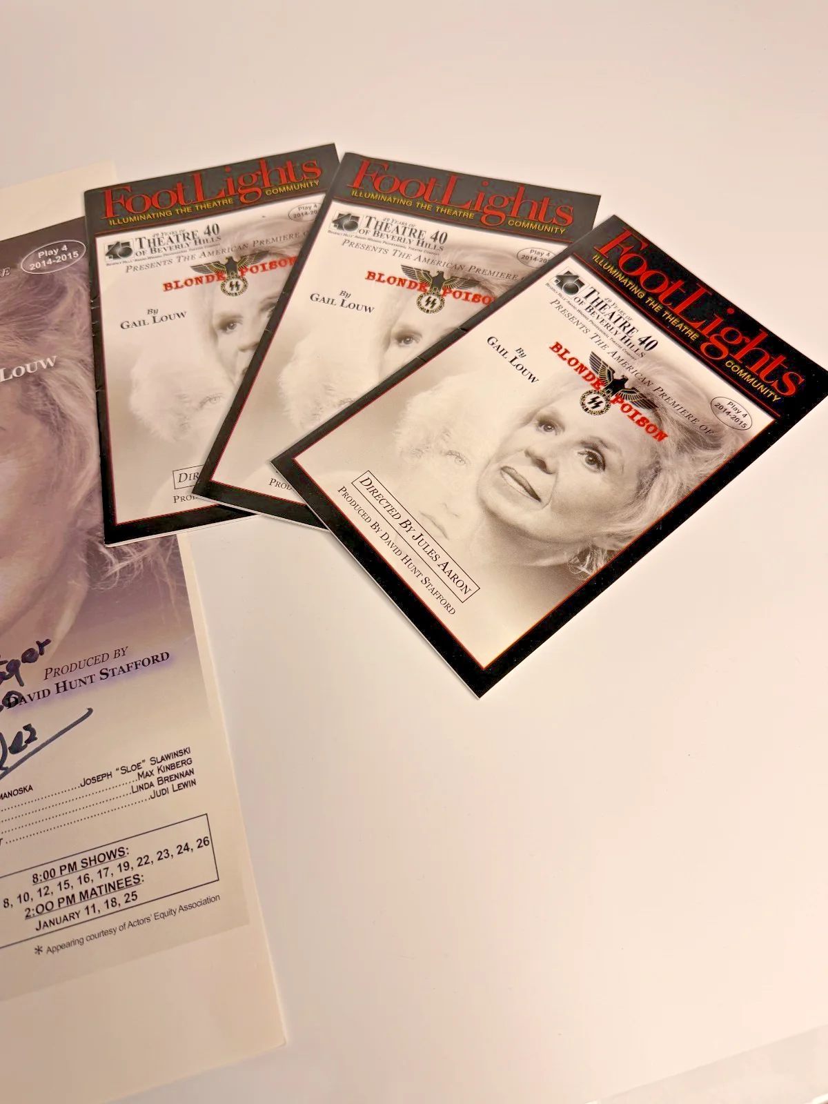 Autographed “Blonde Poison” Theatre Poster + Playbills | Salome Jens, изображение 3