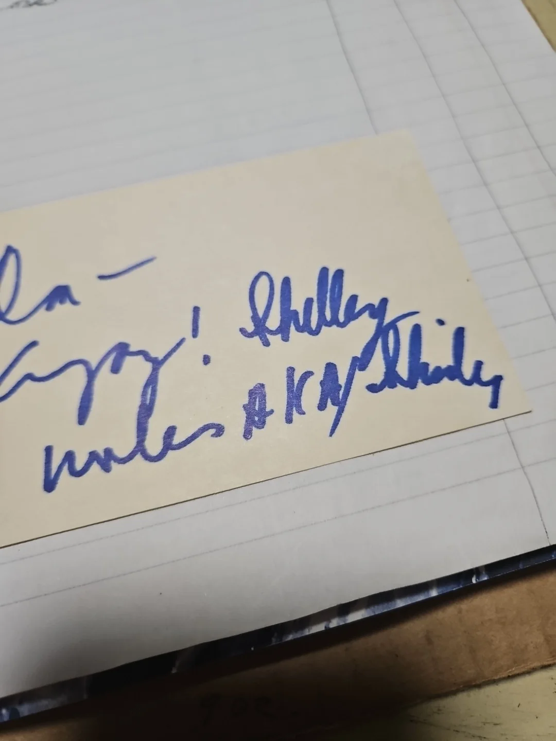 shelley winters — Shelley Winters Signed 3x5 Index Card, image 4