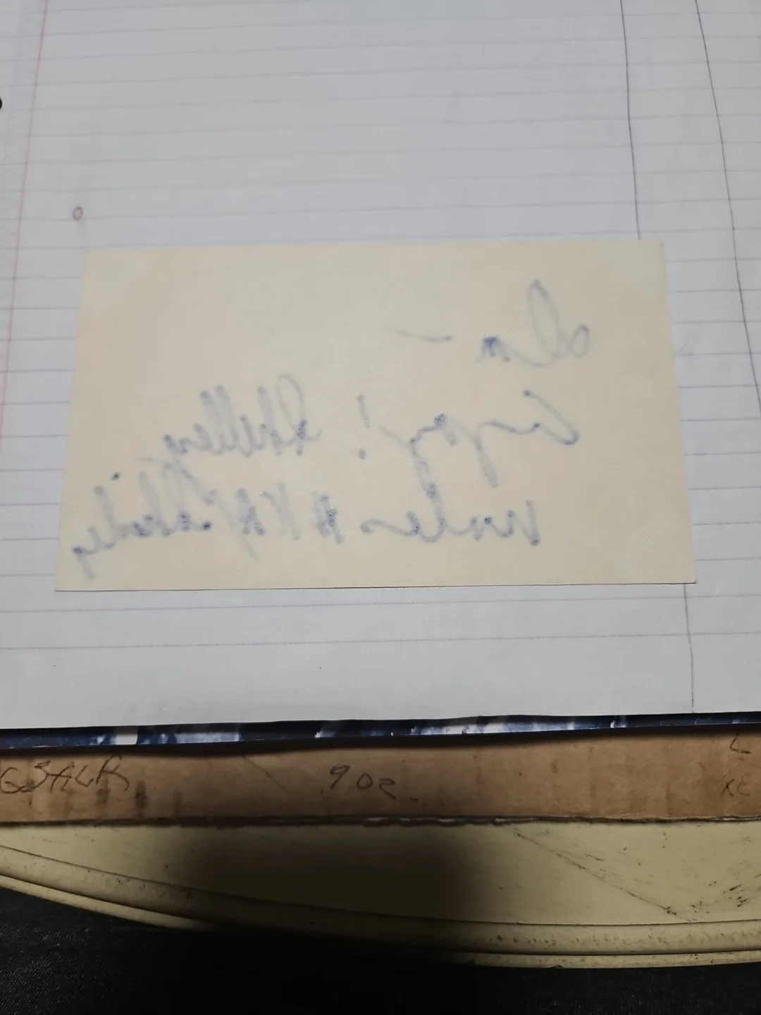 shelley winters — Shelley Winters Signed 3x5 Index Card, image 5