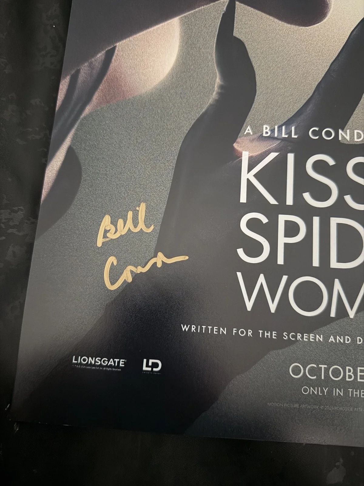 Tonatiuh — Kiss Of The Spider Woman Bill Condon Tonatiuh SIGNED Autograph Poster Photo, изображение 2