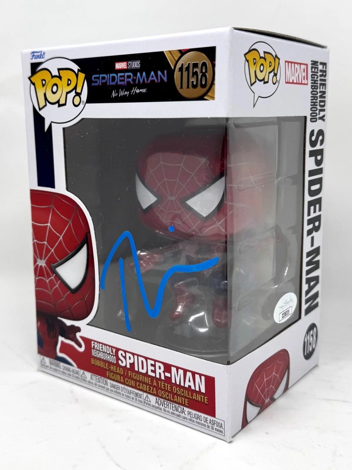 Tobey Maguire — Tobey Maguire Signed Friendly Neighborhood Spider-Man Funko Pop 1158 JSA COA, изображение 3