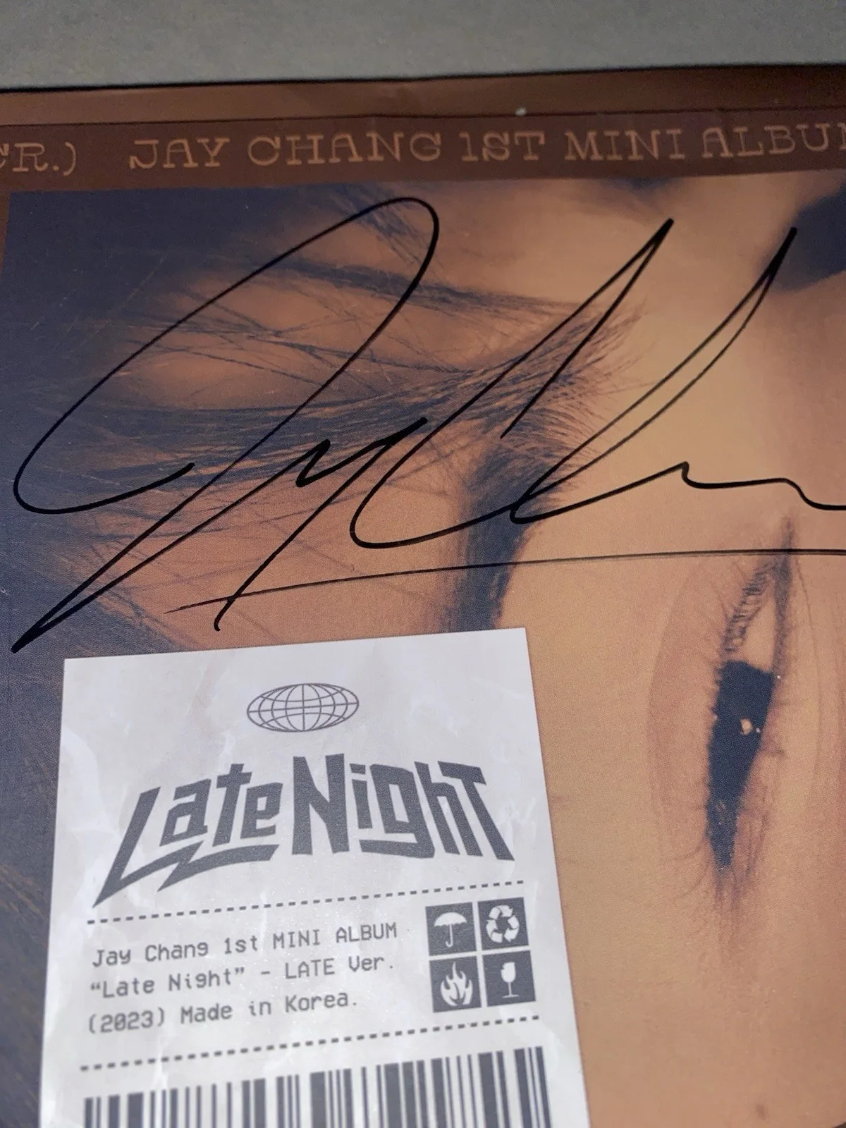 K-Pop Jay Chang Late Night Signed Autographed Promo Music CD Album 2023, изображение 2