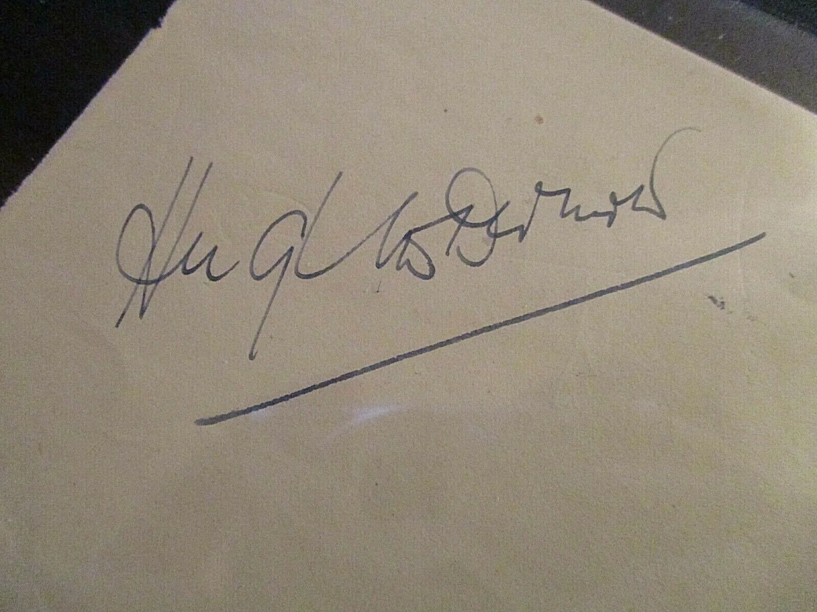 Zoe Gail, Hugh Downs — 1950s Early Zoe Gail ,Actress & Hugh Downs Hand Signed Page from autograph album, image 2