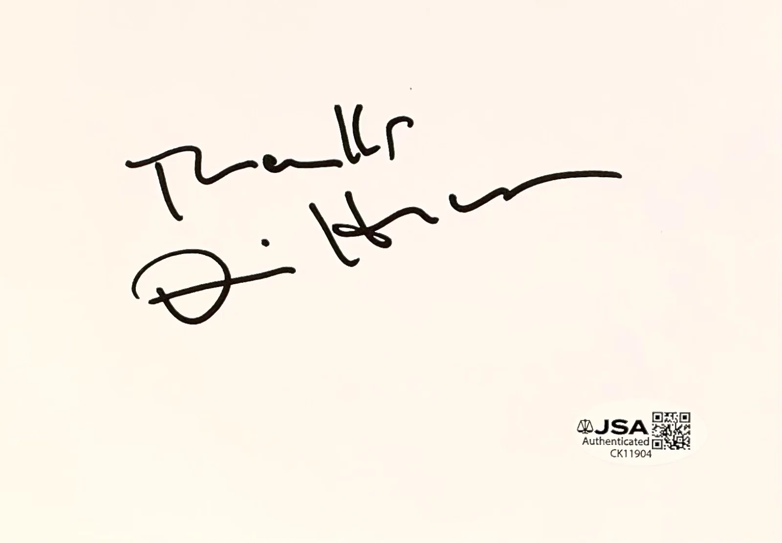 Dennis Hopper — DENNIS HOPPER Signed Autograph 4"x6" INDEX CARD BLUE VELVET GIANT JSA CERTIFIED, изображение 3
