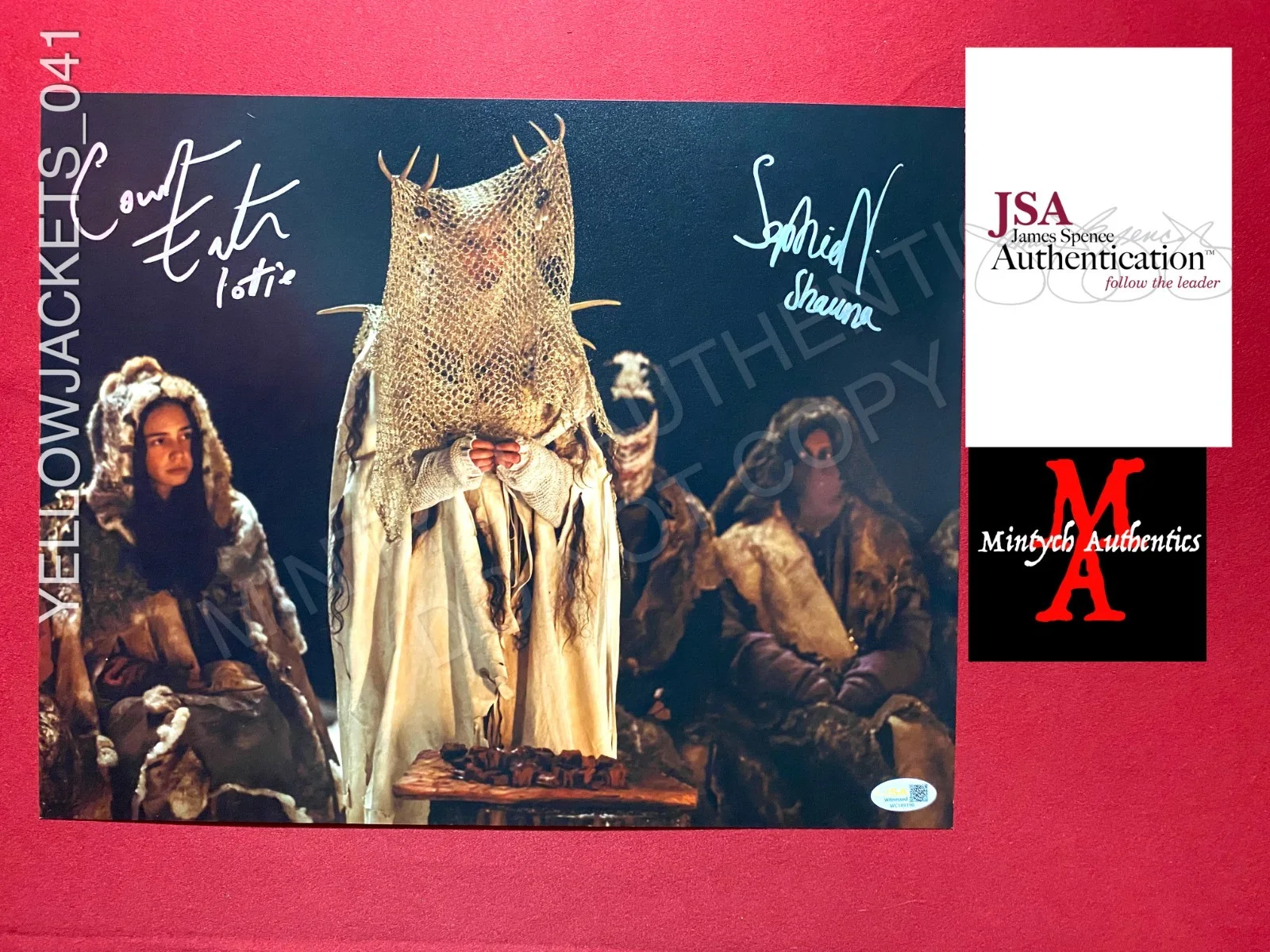 Courtney Eaton, Sophie Nelisse — Yellowjackets dual signed 11x14 photo Courtney Eaton Sophie Nelisse JSA COA