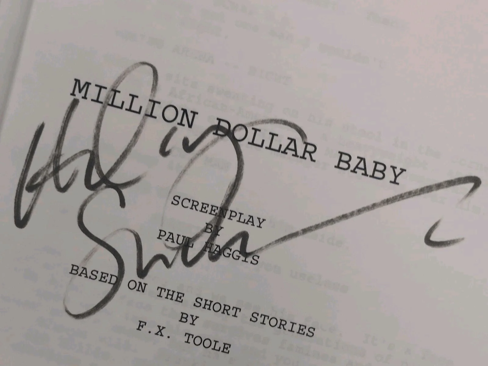 Clint Eastwood, Hilary Swank — CLINT EASTWOOD HILARY SWANK SIGNED AUTOGRAPHED MILLION DOLLAR BABY MOVIE SCRIPT, изображение 4