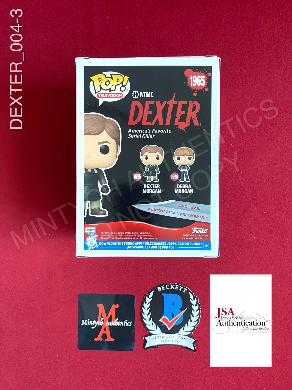 Michael C. Hall, Jennifer Carpenter, David Zayas, Erik King — Dexter cast signed Dexter Morgan Funko Pop #1965 Michael C. Hall Carpenter +3, image 3