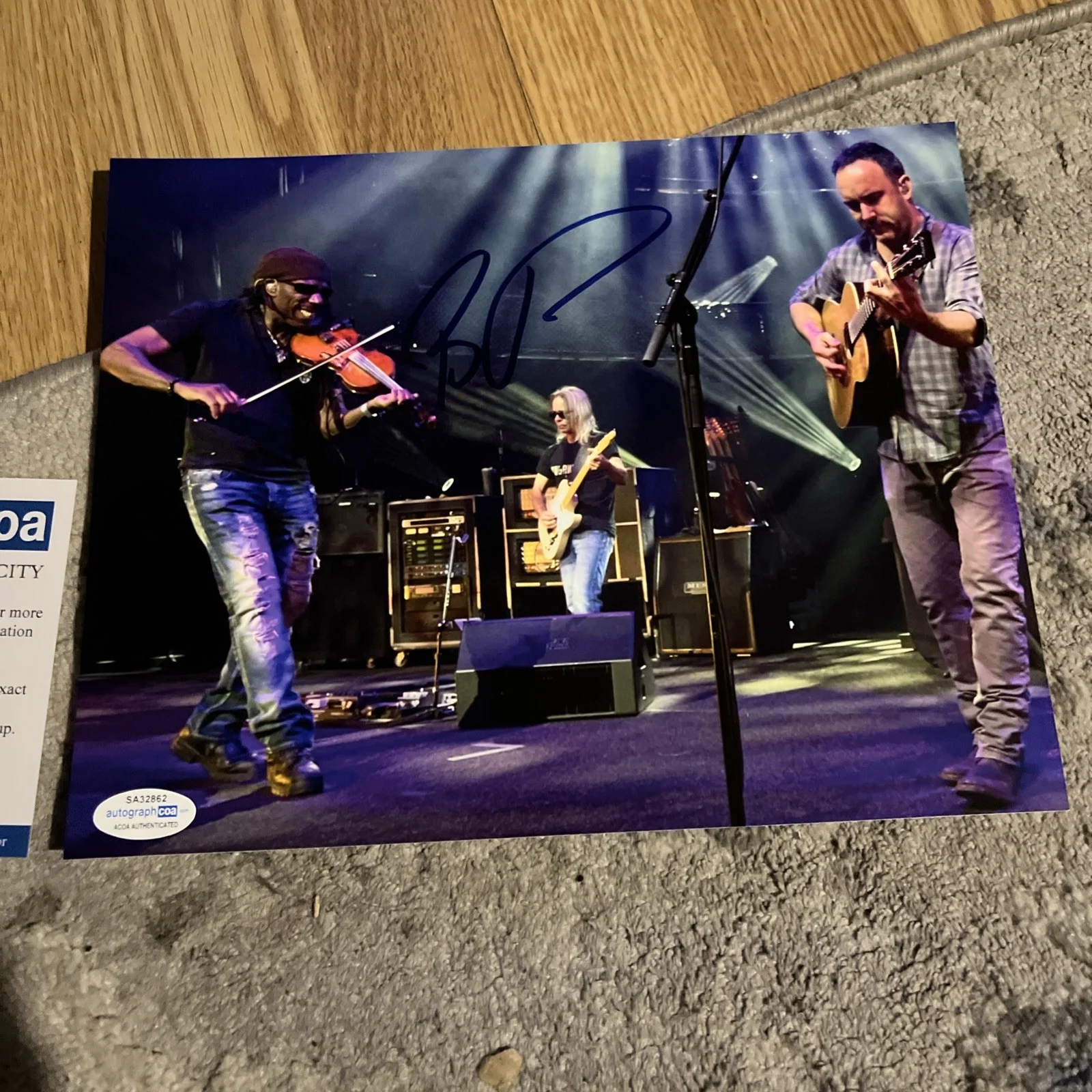 BOYD TINSLEY DAVE MATTHEWS BAND SIGNED AUTOGRAPH 8x10 PHOTO PICTURE ACOA COA, изображение 2