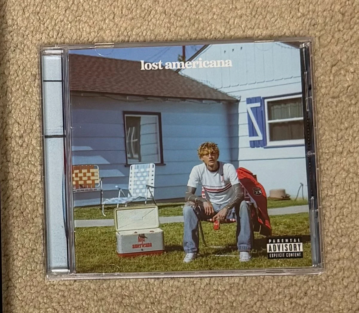 FRAMED MGK Lost Americana CD Signed Autographed Machine Gun Kelly Beckett BAS, изображение 3