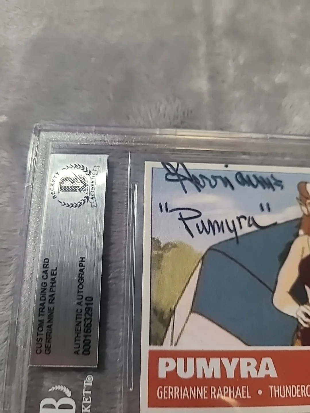 Thundercats Gerrianne Raphael Signed Card ***Rare** Pumyra 1986 BAS Certified, image 5