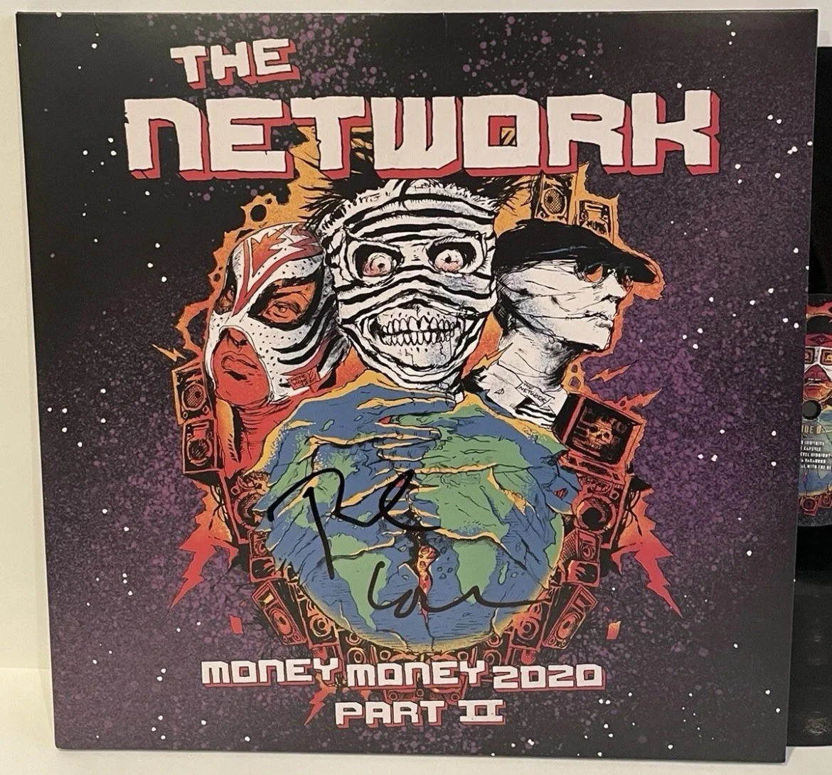 The Network Signed Money Money 2020 Green Day Album Vinyl Record Tre Cool, изображение 3
