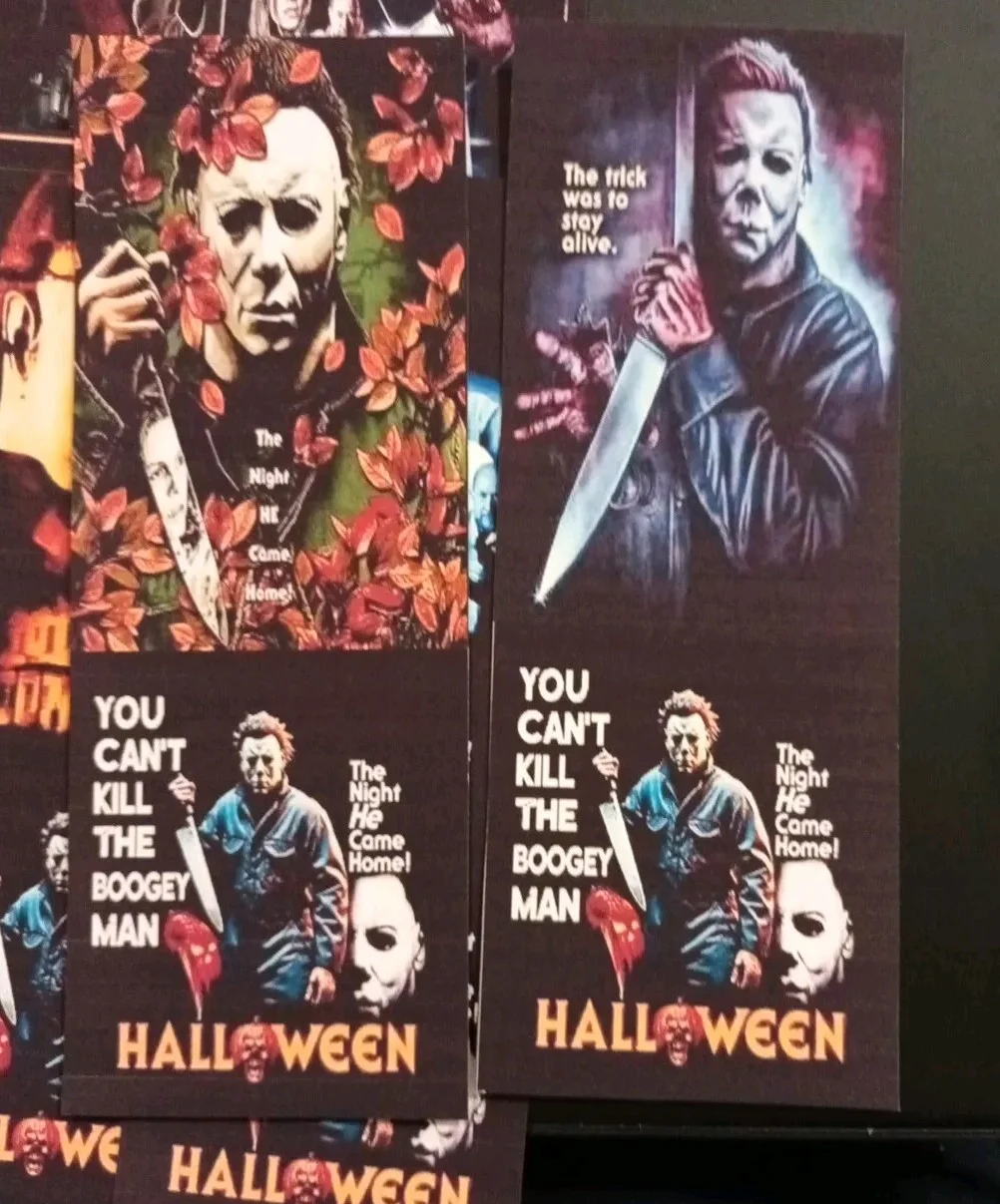 Halloween 1978- 10 Unofficial Glossy/Laminated Lobbymarks (3×6ins). (Set 2)., image 4